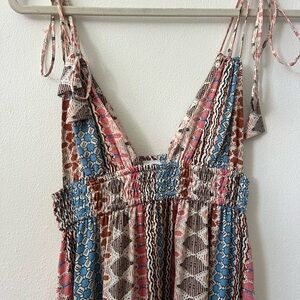 Bohemian Patterned Strappy Dress